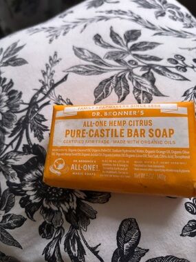 All-One Hemp Citrus Pure-Castile Bar Soap - Orange
